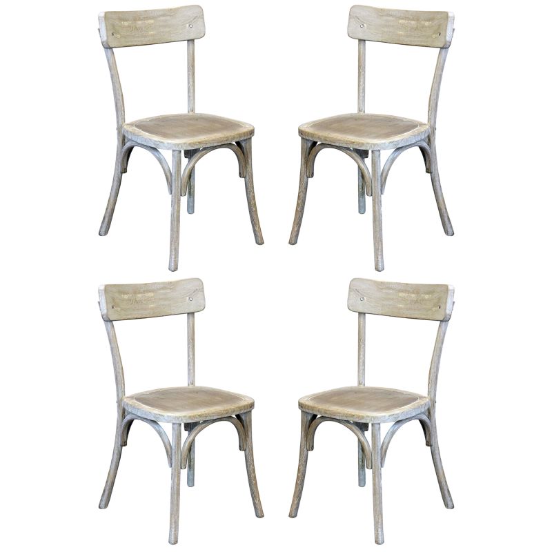 CHELSEA - set 4sedie in legno di olmo