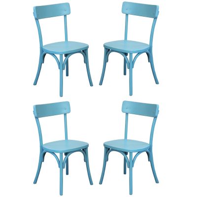 CHELSEA - set 4 sedie in legno di olmo