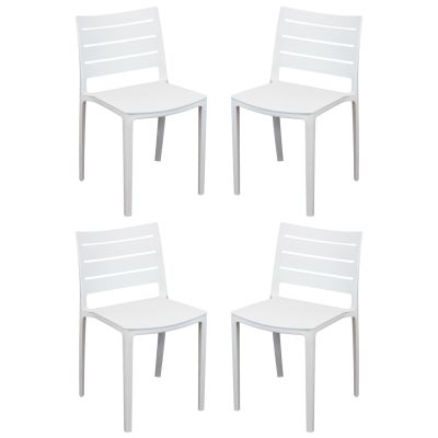 CABOT - set 4 sedie in polipropilene impilabile 