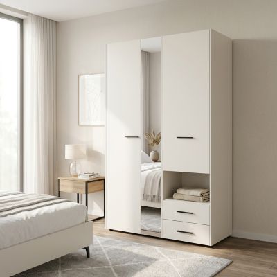 ESSENZA - armadio 2 ante 2 cassetti con specchio
