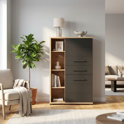 JADDIE - credenza due ante un cassetto moderno in legno