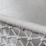WAVEL - divano da giardino circolare in alluminio con cuscini
