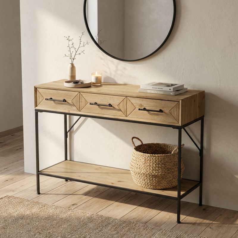 SIMON - consolle per ingresso in legno
