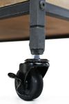 CARTY - carrello con ruote industrial in legno e acciaio