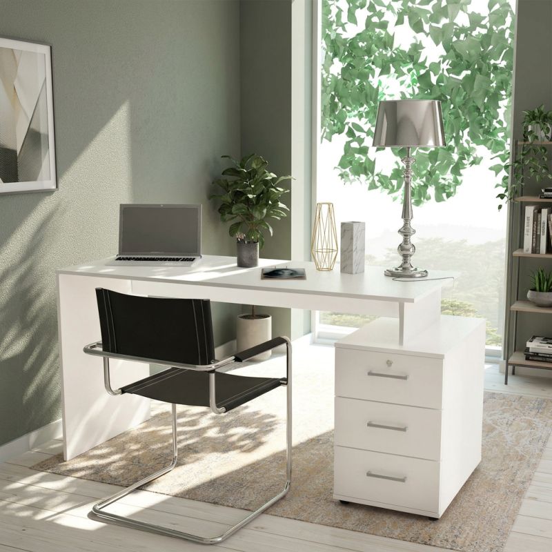GALLIENO - scrivania moderna con cassetti 139x60x76 h