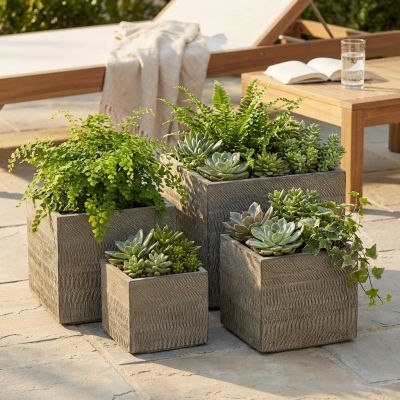 ACHILLEA - set di vasi in fibra sintetica