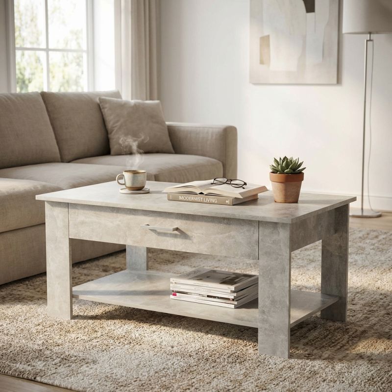 BERRY - tavolino da salotto moderno cm 110 x 60 x 44 h