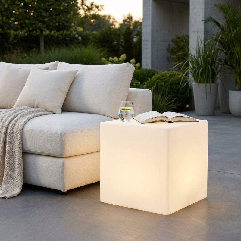 RUBIK - cubo luminoso rgb con pannello solare