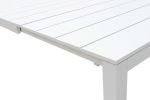 ALASKA - set tavolo in alluminio cm 214/280 x 100 x 75,5 h con 10 poltrone Lotus