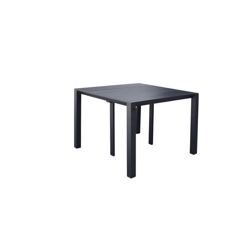 ARIZONA - set tavolo in alluminio cm 85 x 51,50/104/156/208/260 x 74 h con 10 poltrone Lotus