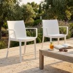 VICTORIA - poltrona in resina impilabile da esterno e interno