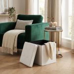 ZARA - pouf quadrato in ecopelle