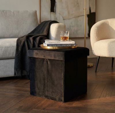 KATI - pouf quadrato in velluto