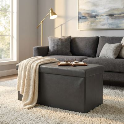 IRO - pouf rettangolare in ecopelle