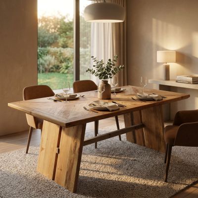 ARISTOTENE - tavolo da pranzo in legno massiccio