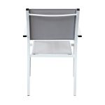 TORRES - poltrona con struttura in alluminio verniciato bianco, antracite, taupe o tortora