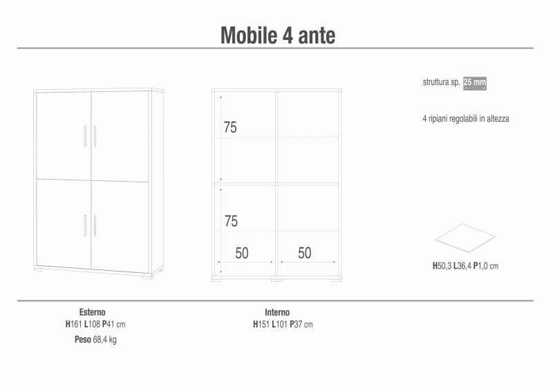 JUSKEN - credenza moderna per soggiorno