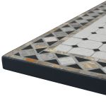 ANXO - tavolo con piano rettangolare e mosaico beige e antracite
