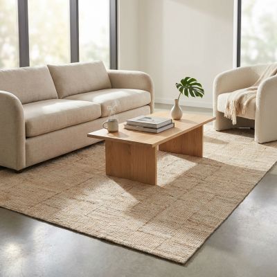 SALAMANCA - tappeto in lana avorio con decoro
