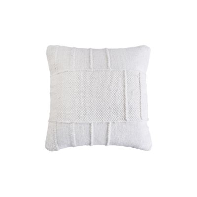 ORSON - cuscino in lana avorio con decoro 45 x 45