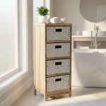 CRONO - mobiletto in legno con 4 cassetti