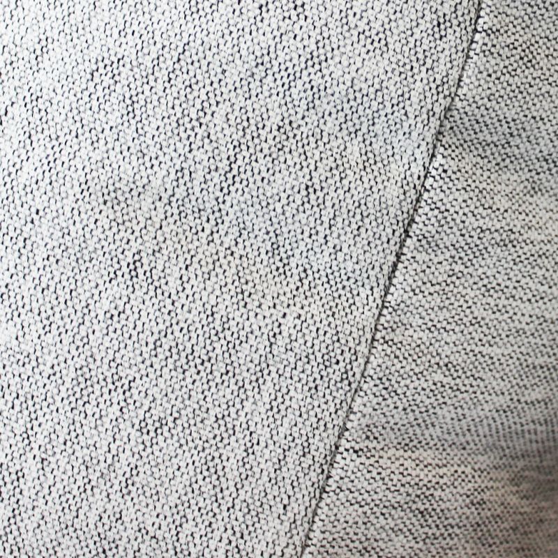 GLENDA - poltrona dondolo con struttura in allumino bianco e con corda grigio mélange