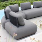 BARTON - poltrona con struttura in alluminio e 