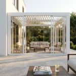 Laterale scorrevole con vetro per pergola bioclimatica 4 m