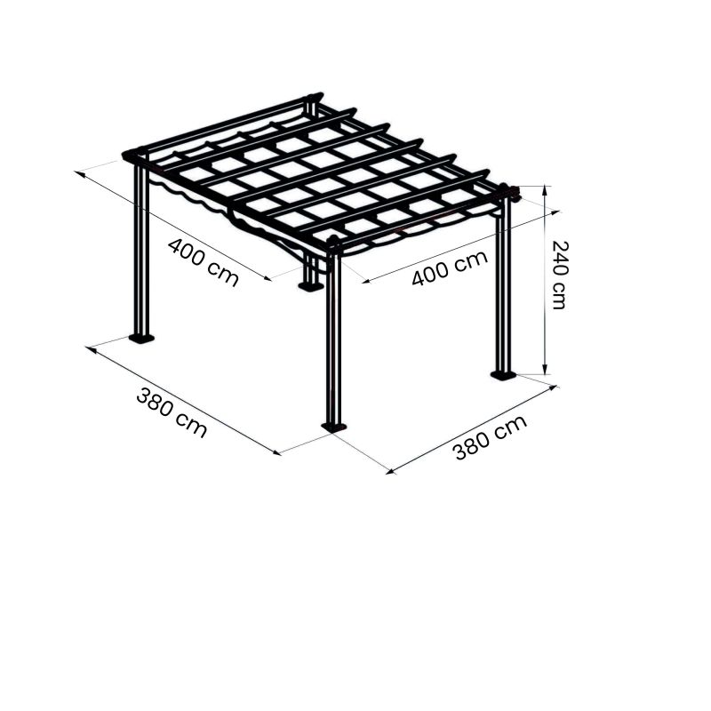 LAVENDER - gazebo retrattile 