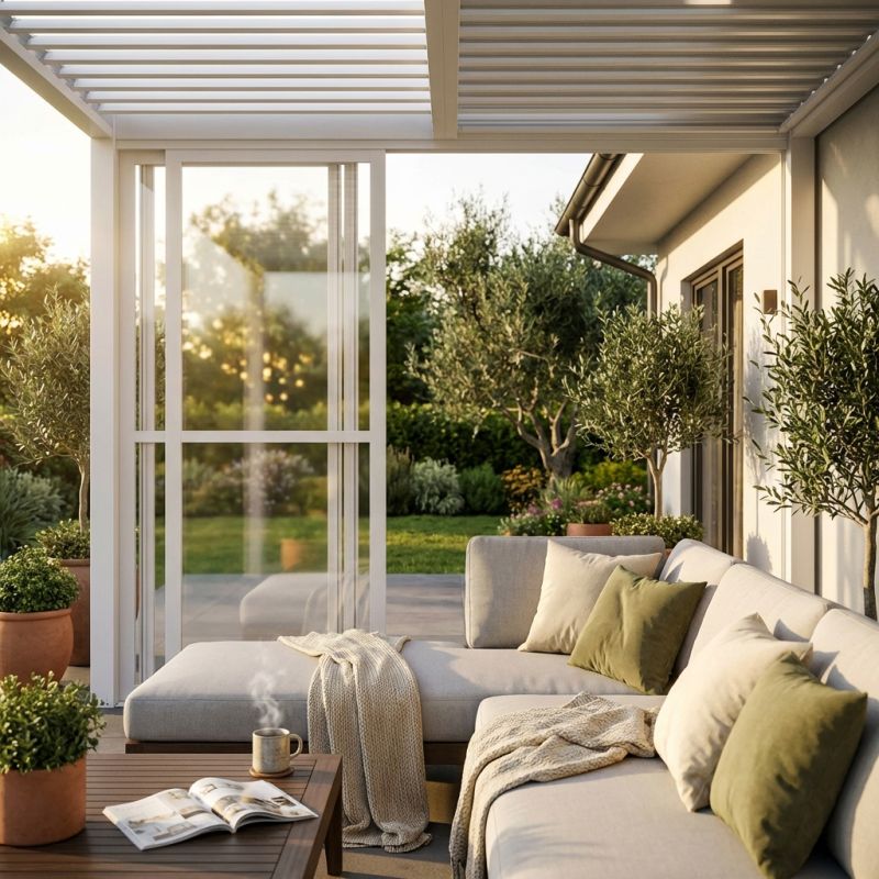 ANDROSS - laterale in policarbonato per pergola bioblimatica 3 m