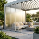 TISAMON - laterale in vetro per pergola bioblimatica 4 m
