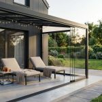 Set laterali in vetro per veranda addossata