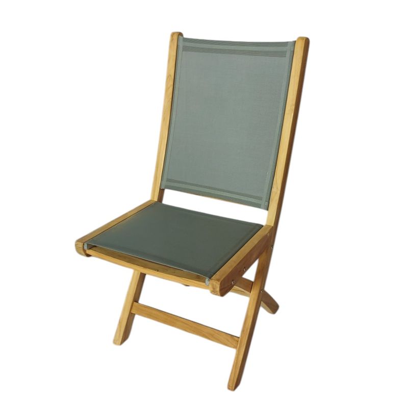 TUBUAI - sedia pieghevole in teak e textilene
