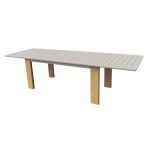 LULLABY - tavolo allungabile con gambe alluminio effetto legno