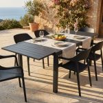 DEXTER - tavolo da giardino allungabile in alluminio da 160 x 90 cm