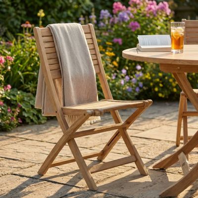 ORATOR - sedia da giardino pieghevole in legno di teak