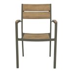 VIDUUS - set tavolo in alluminio e polywood cm 160/240 x 95 x 75 h con 8 poltrone Viduus