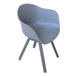 JERRI - set tavolo in alluminio cm 135/270 x 90 x 75 h con 6 poltrone Jessie