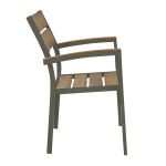 VIDUUS - set tavolo in alluminio e polywood cm 160/240 x 95 x 75 h con 4 poltrone Viduus