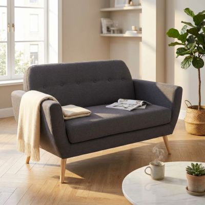 HANSEL - divano stile scandinavo in tessuto