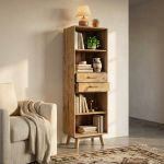 PINUS - libreria con 2 cassetti e 4 ripiani
