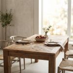 PINUS - tavolo da pranzo in pino riciclato