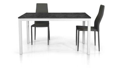 FLICK - tavolo effetto marmo allungabile 120 x 80