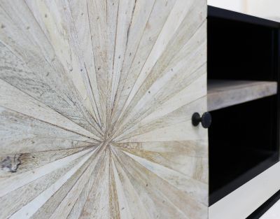 SPIRAL - porta tv legno e ferro