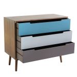 ADELINE - mobile 3 cassetti in mdf multicolor
