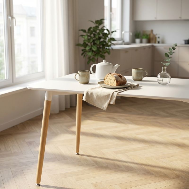 THOMAS - tavolo da pranzo scandinavo 120x80