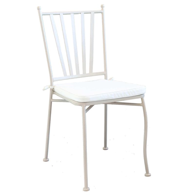 VENTUS - set tavolo in ferro cm 160 x 90 x 74 h con 6 sedie Ventus