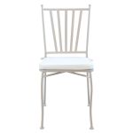 VENTUS - set tavolo in ferro Ø 90 x 74 h con 4 sedie Ventus