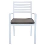 DEXTER - set tavolo in alluminio cm 160/240 x 90 x 75 h con 6 sedie e 2 poltrone Dexter