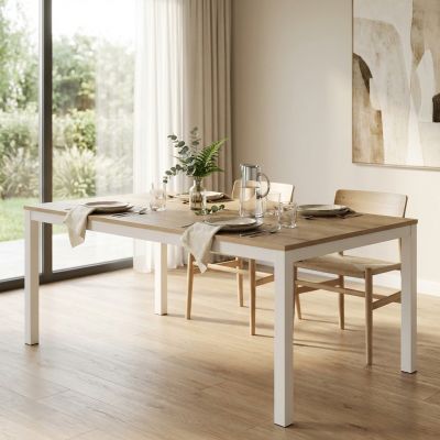 BENSON - tavolo da pranzo moderno in rovere nodato